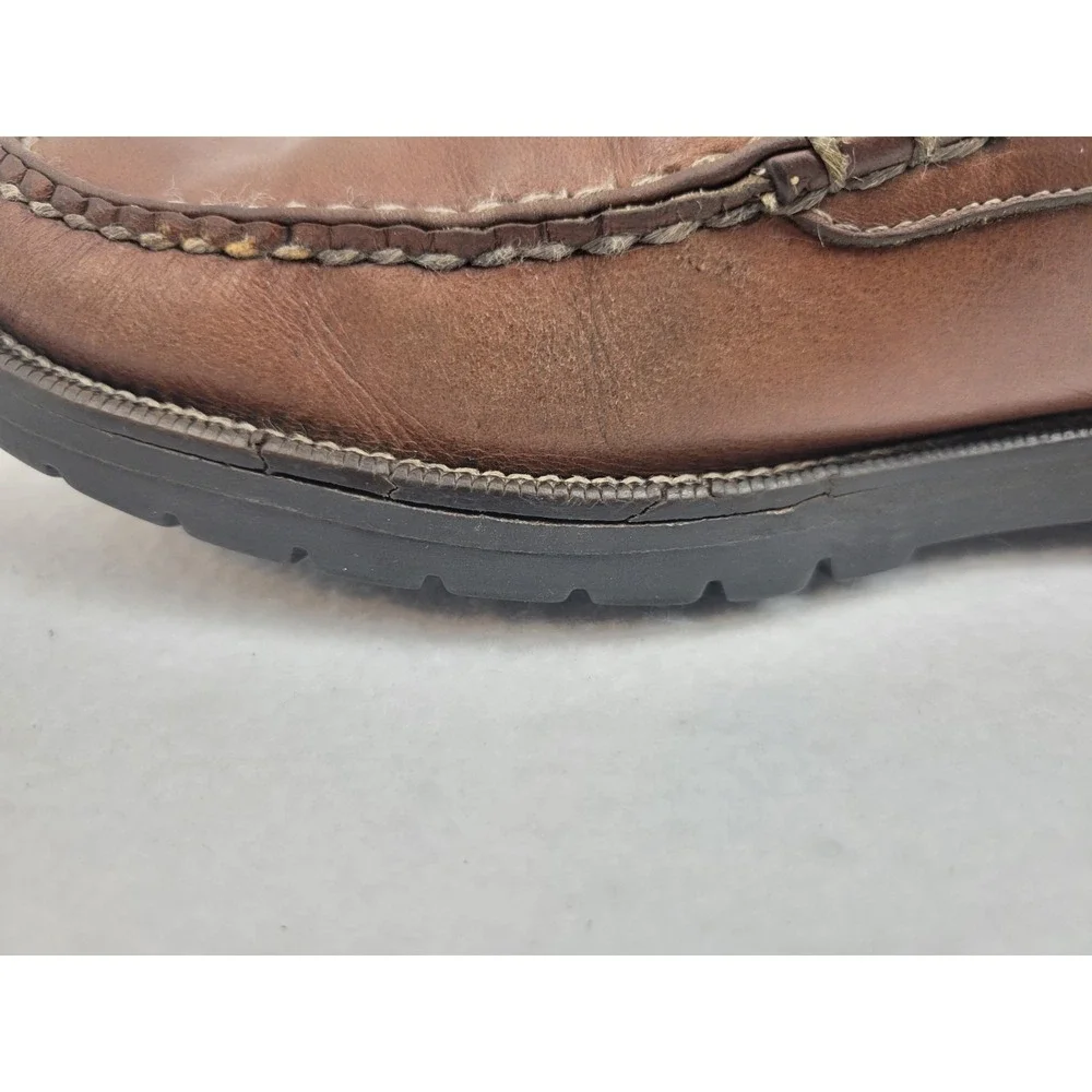 Cole Haan Country Round Toe Slip On Brown Leather Loafers Mens Size 10.5 **READ*